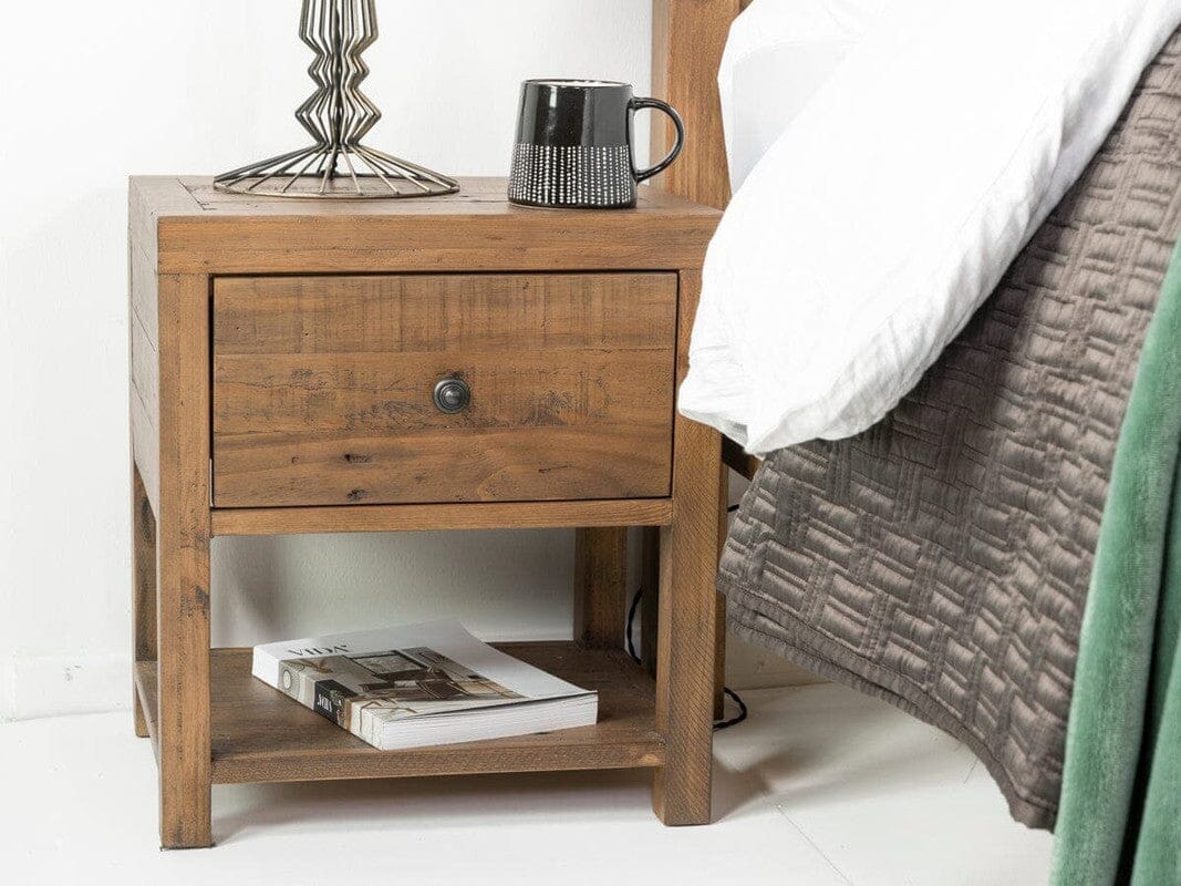ARRIVING SOON Montreal 1 Drawer Nightstand in Cashew Blueberry Meadows Interiors