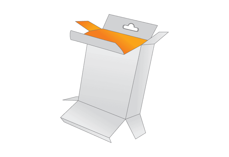 Five Panel Hanger Box Custom Packaging Blue Box Packaging