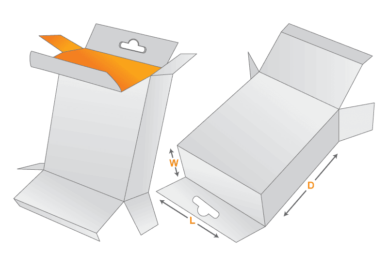 Five Panel Hanger Box Custom Packaging Blue Box Packaging