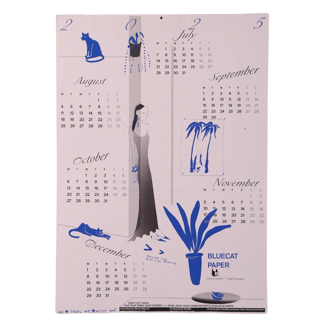 2025 TreeFree Paper Calendar Banana Paper Screen/Digital Combo (A3) Bluecat Paper 2025 TreeFree Paper Calendar Banana Paper Screen/Digital Combo (A3) Bluecat Paper