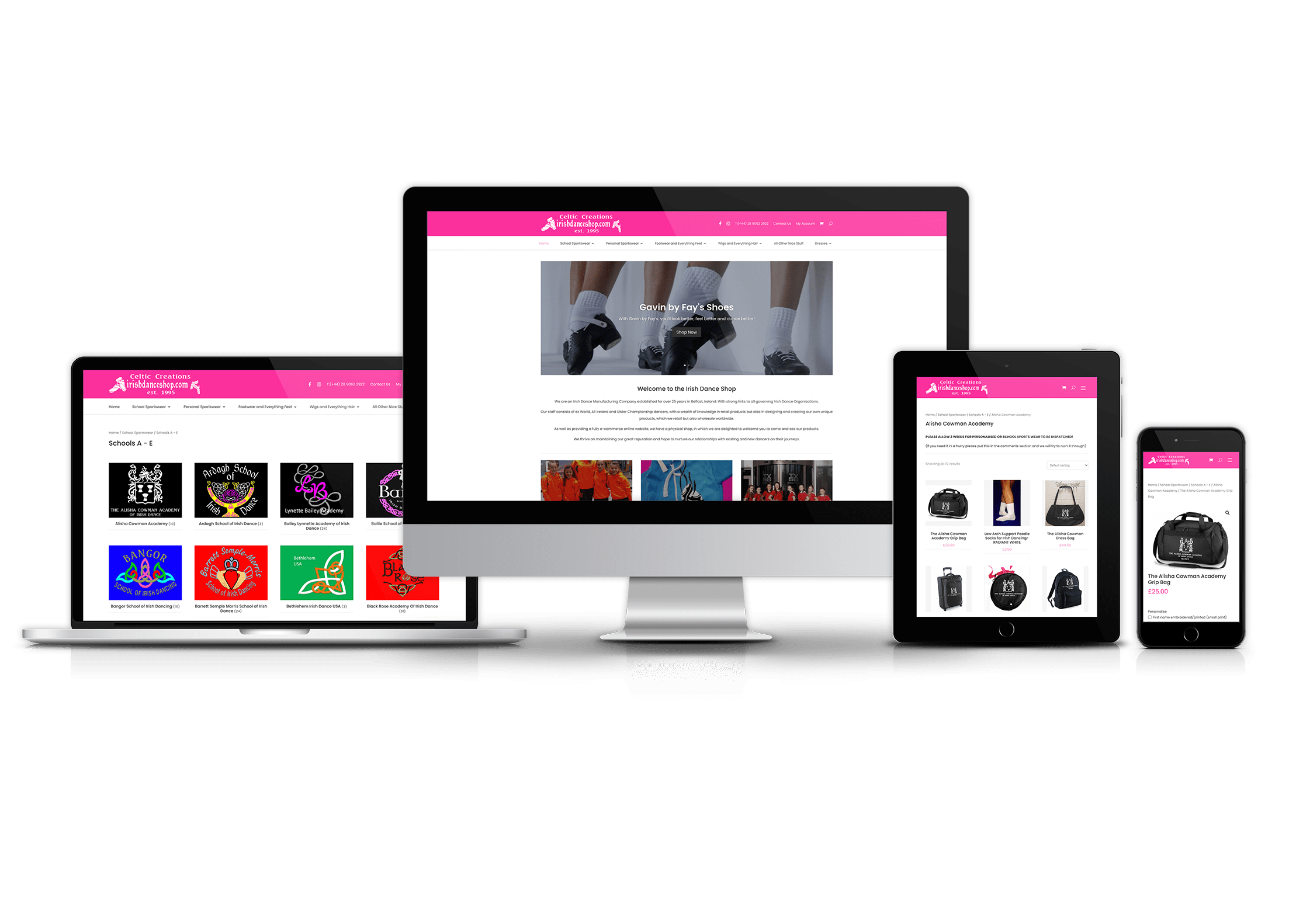 Irish Dance Shop Blue Cubes  Design