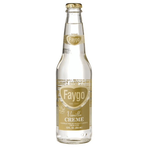 Faygo Vanilla Creme Soda 12 oz Bottle Blue Dog Beverage