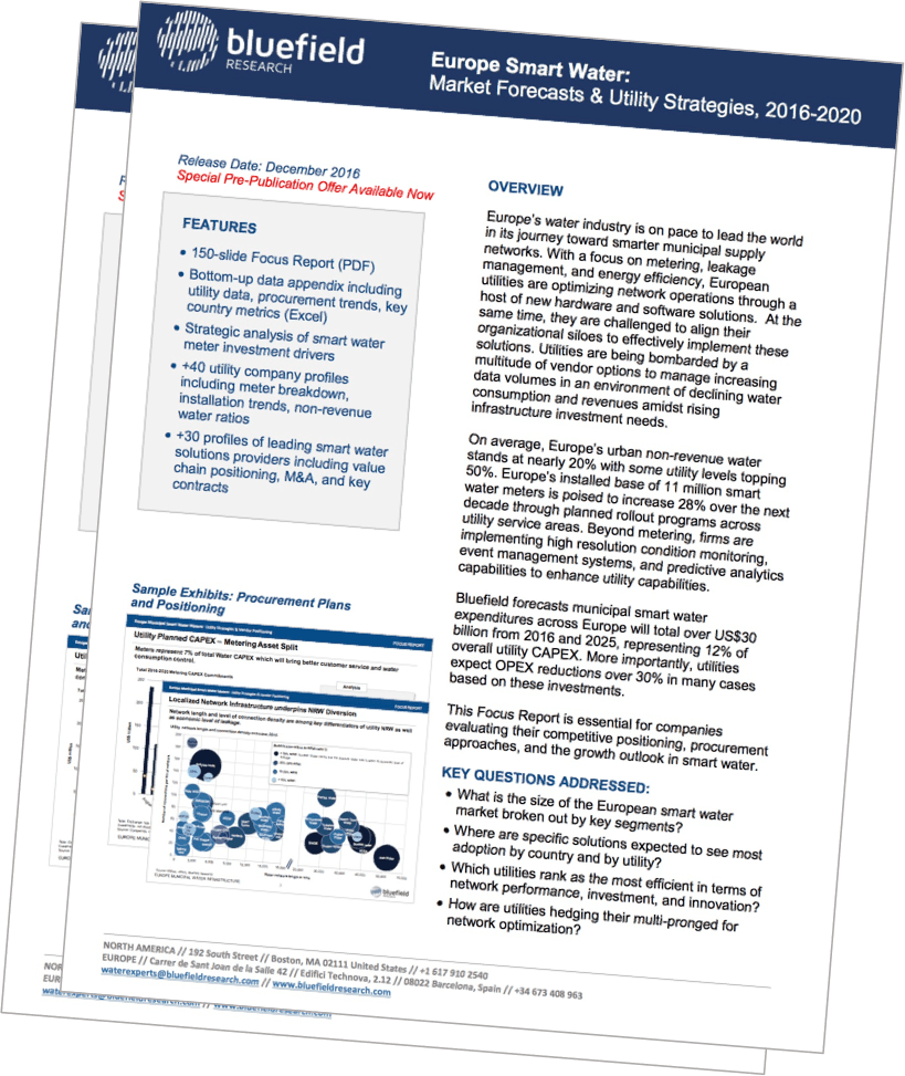 Europe Smart Water Market Forecasts and Utility Strategies (New Report)