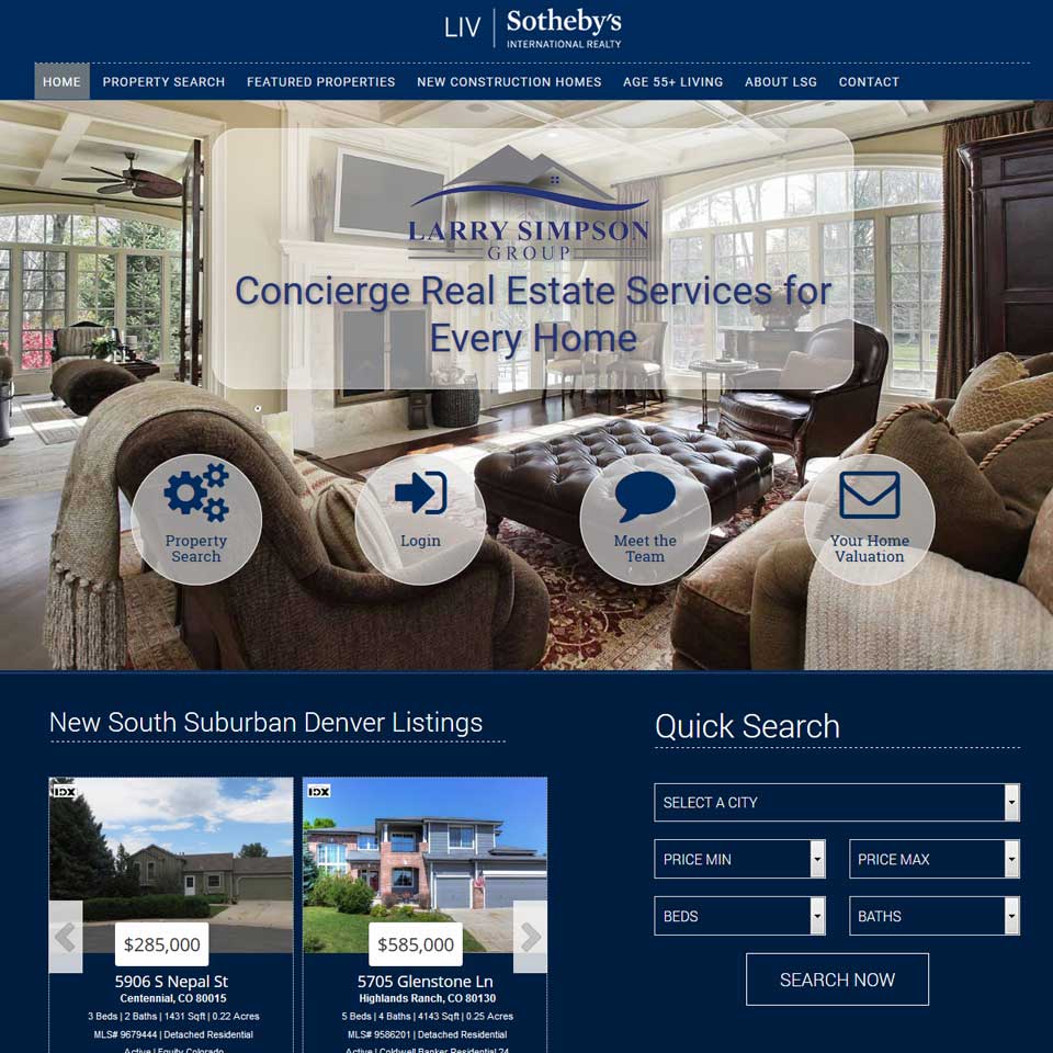 Larry Simpson Group Real estate websites, IDX and Lead Management
