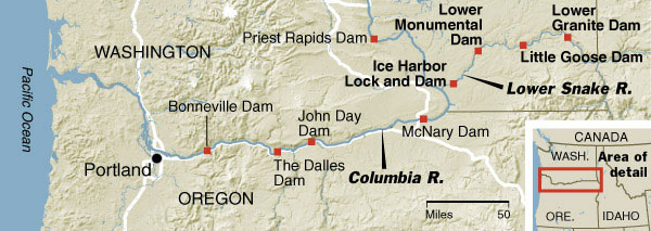 Snake River Dams Map 96 On the Snake River, Dam's Natural Allies Seem to Have a Change of