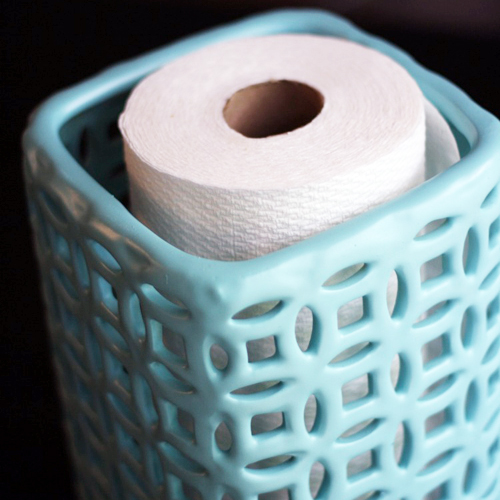 A Pretty Paper Towel Holder Blue i Style