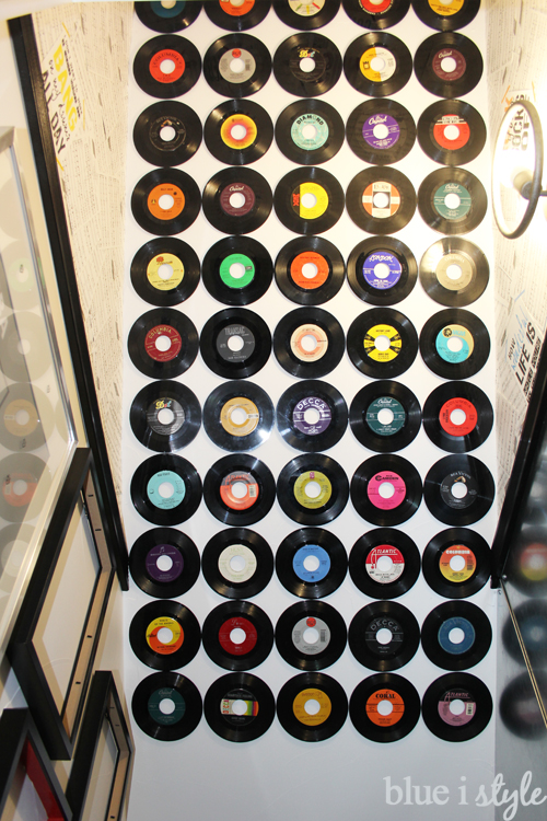 How to Cover a Wall in Vinyl Records Damage Free! Blue i Style