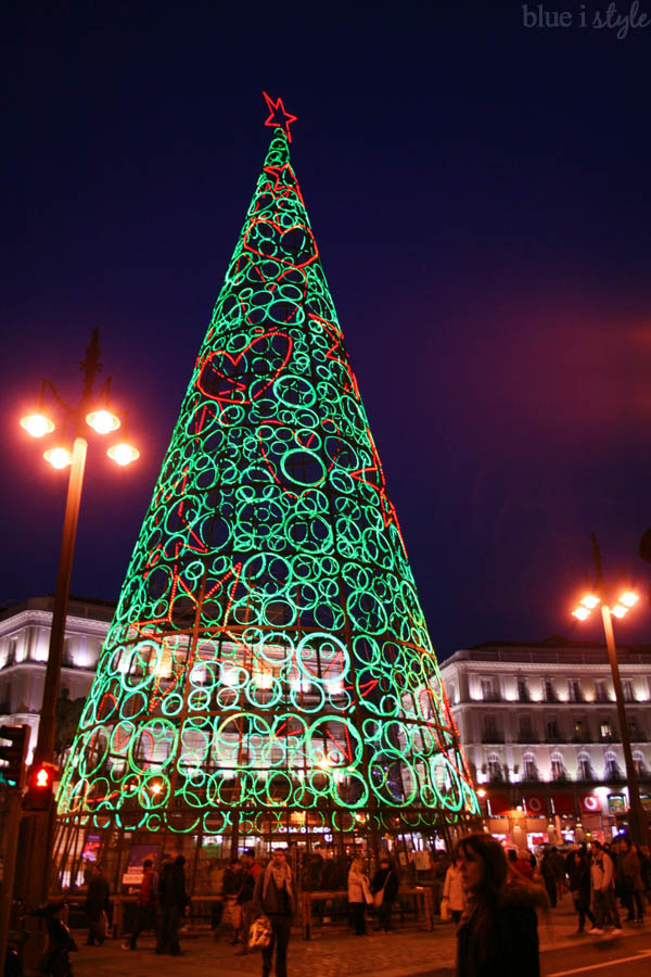 Christmas Tree In Madrid 2023 {seasonal style} Fashionable Christmas Lights Dress Up Madrid