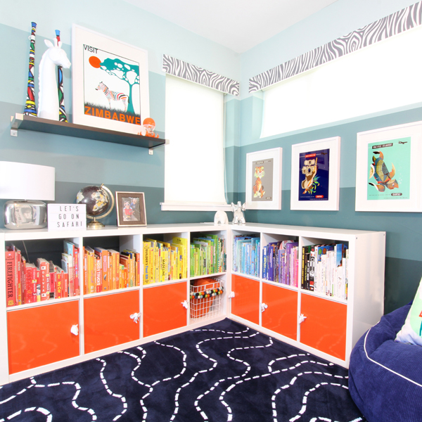 Bookshelf Makeover Without Paint An Ikea Hack Blue i Style