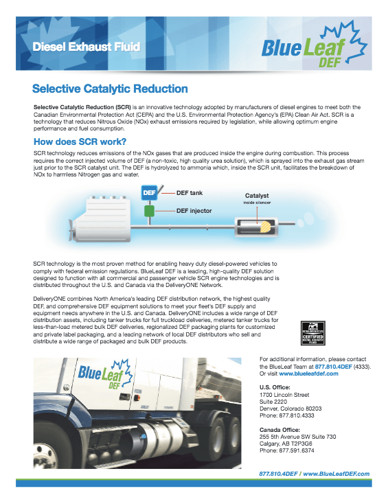 Endorsements Blue Leaf Diesel Exhaust Fluid