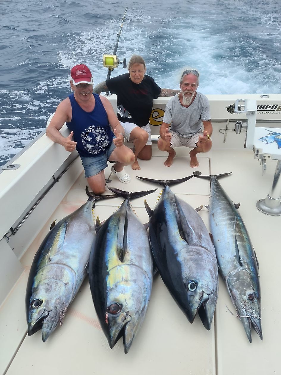 39 kg Wahoo + 3 Big Eye Tuna Cavalier & Blue Marlin Sport Fishing