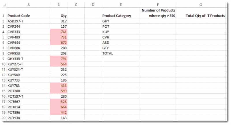 Using Wildcards * & ? in Excel SUMIFS and COUNTIFS Functions