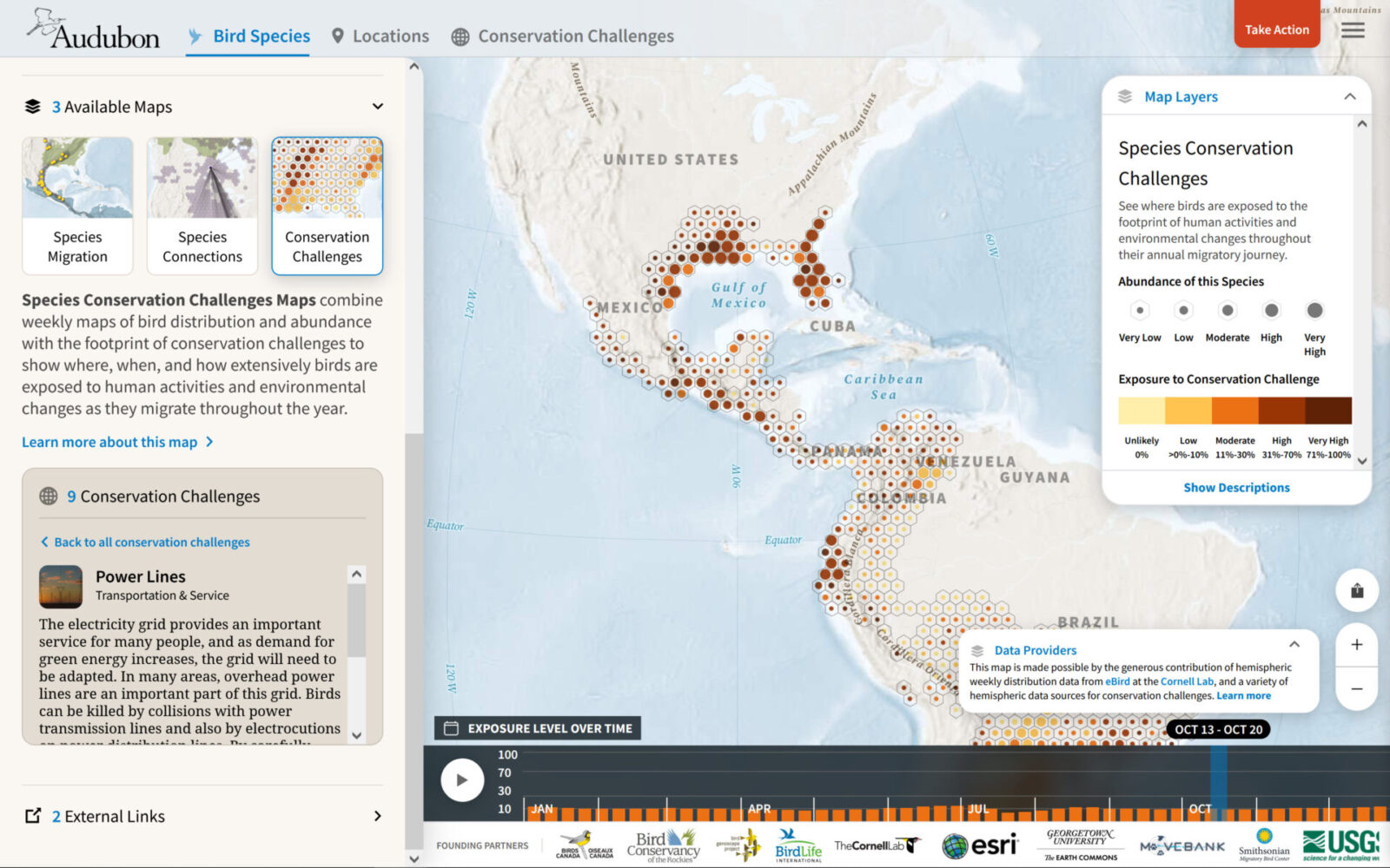 National Audubon Society's Bird Migration Explorer Blue Raster