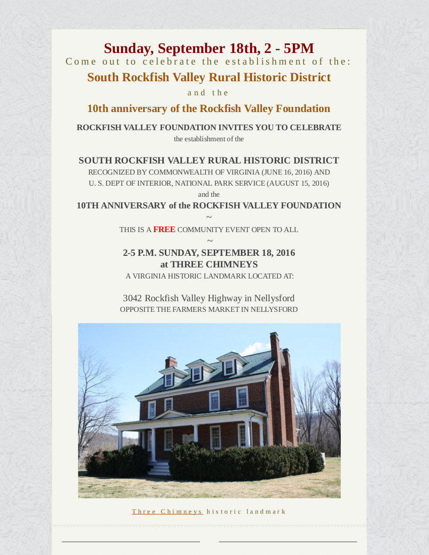 Rockfish Valley Foundation Celebrates 10 Year Anniversary This Sunday Blue Ridge Life Magazine