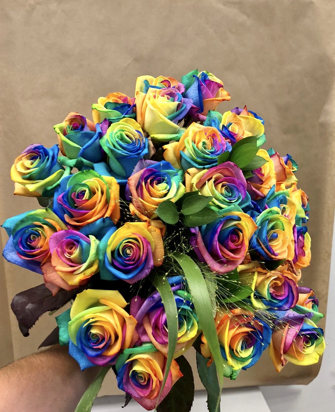 30 Rainbow Roses Send 30 Rainbow Roses Rainbow Roses 30 Stems