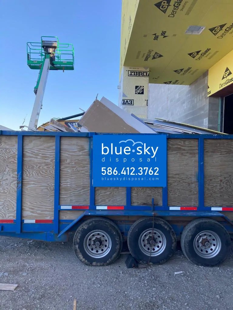 20 yard rubber tire dumpster Blue Sky Dumpster Rental in Detroit