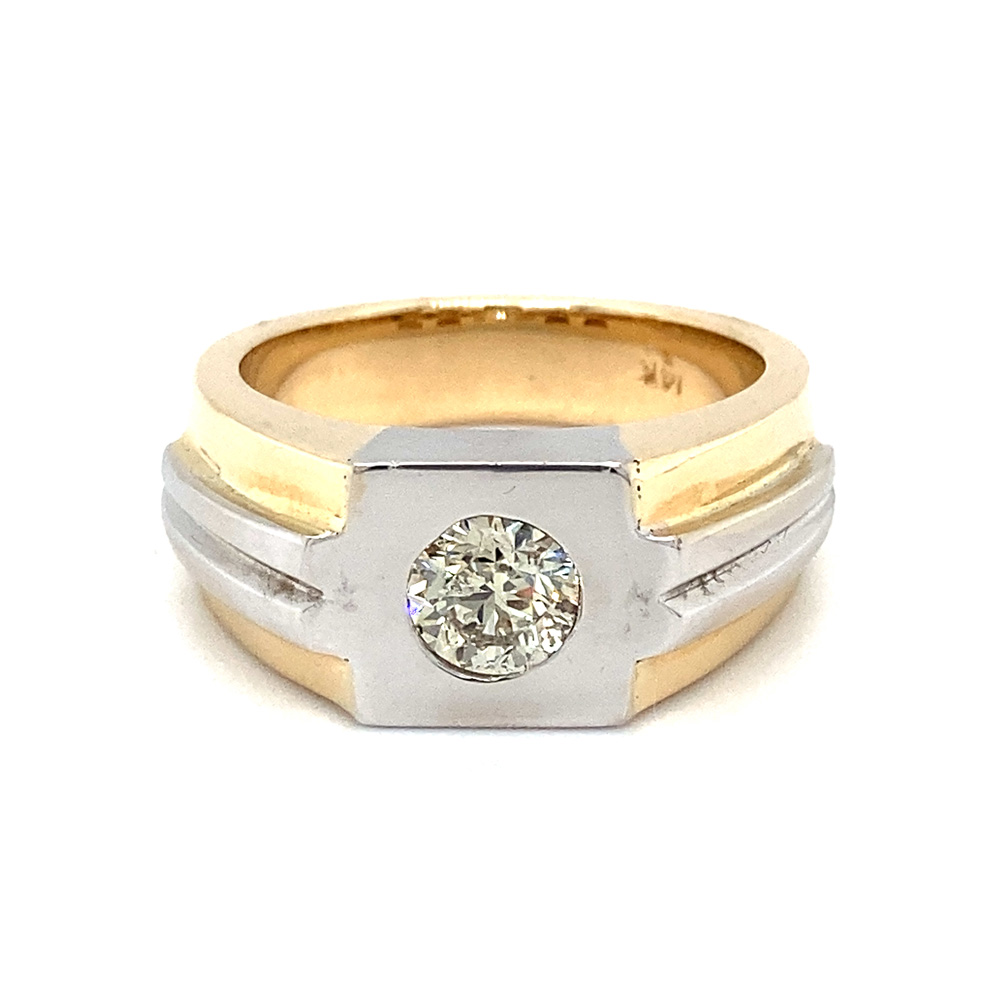 Diamond Mens Ring in 14K Two Toned Gold 28122728