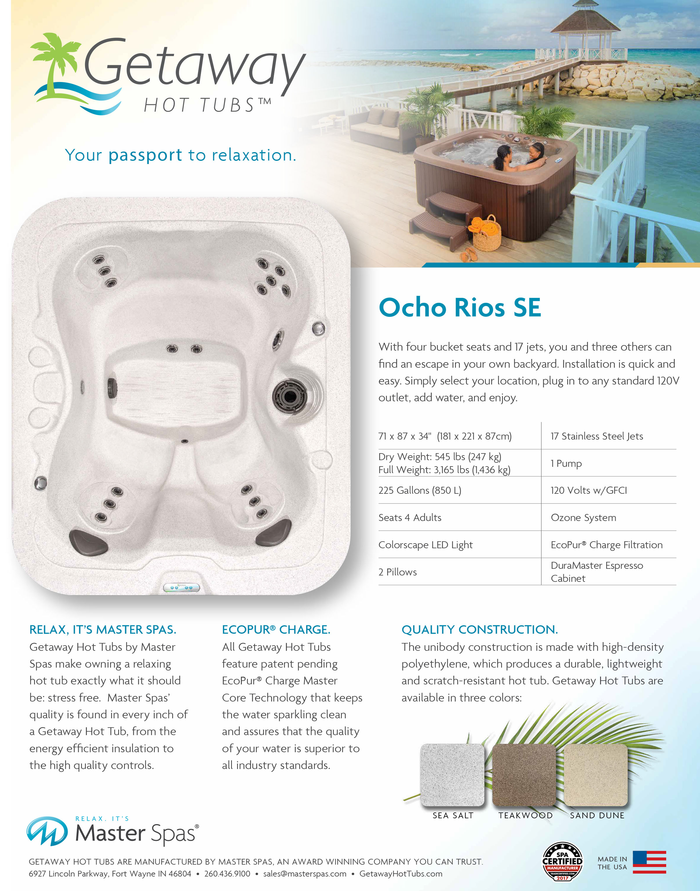 Getaway Hot Tubs Ocho Rios SE Bluewater Pools & Spas