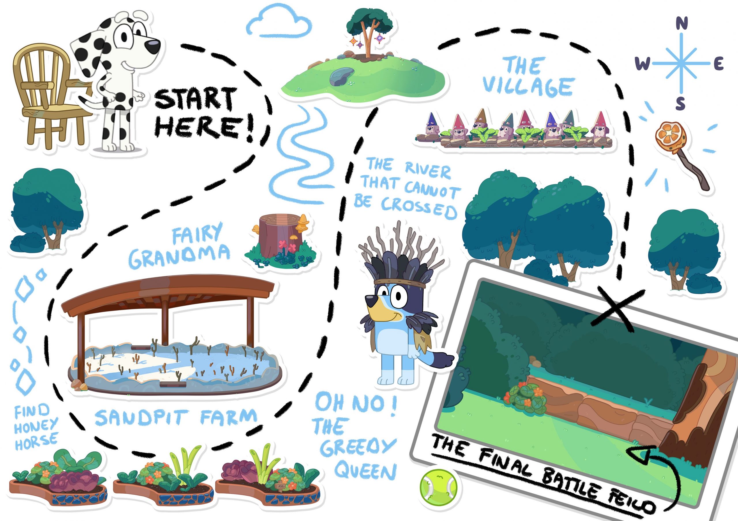 Adventure map Bluey Official site