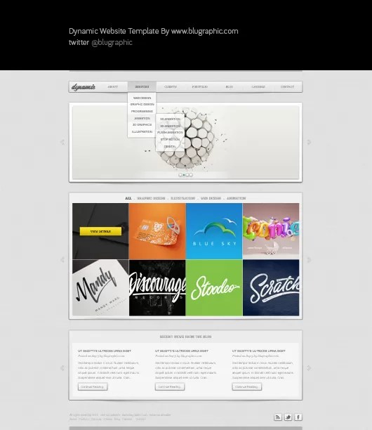 Dynamic Free General Website Template (Psd)