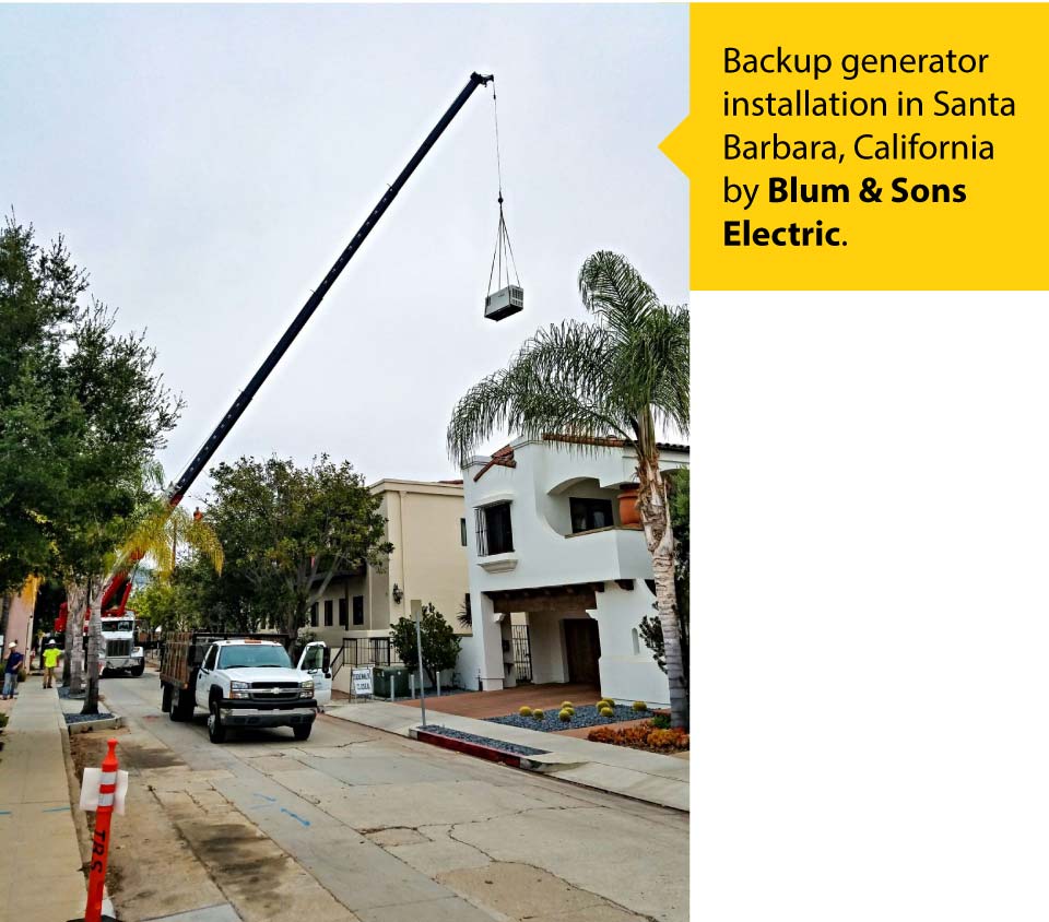 Backup Generators Blum & Sons Electric, Inc., Electrical Contractor