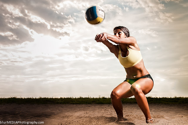 Beach Volleyball Bump - Under Armour and Lululemon Beach Volleyball Uniform Combination