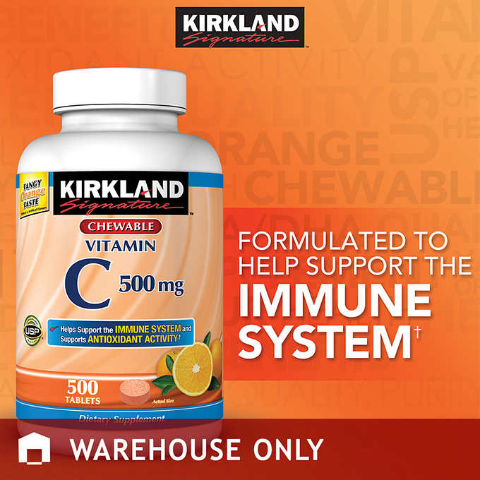 Kirkland Signature Chewable Vitamin C 500 mg., 500 Tablets My online