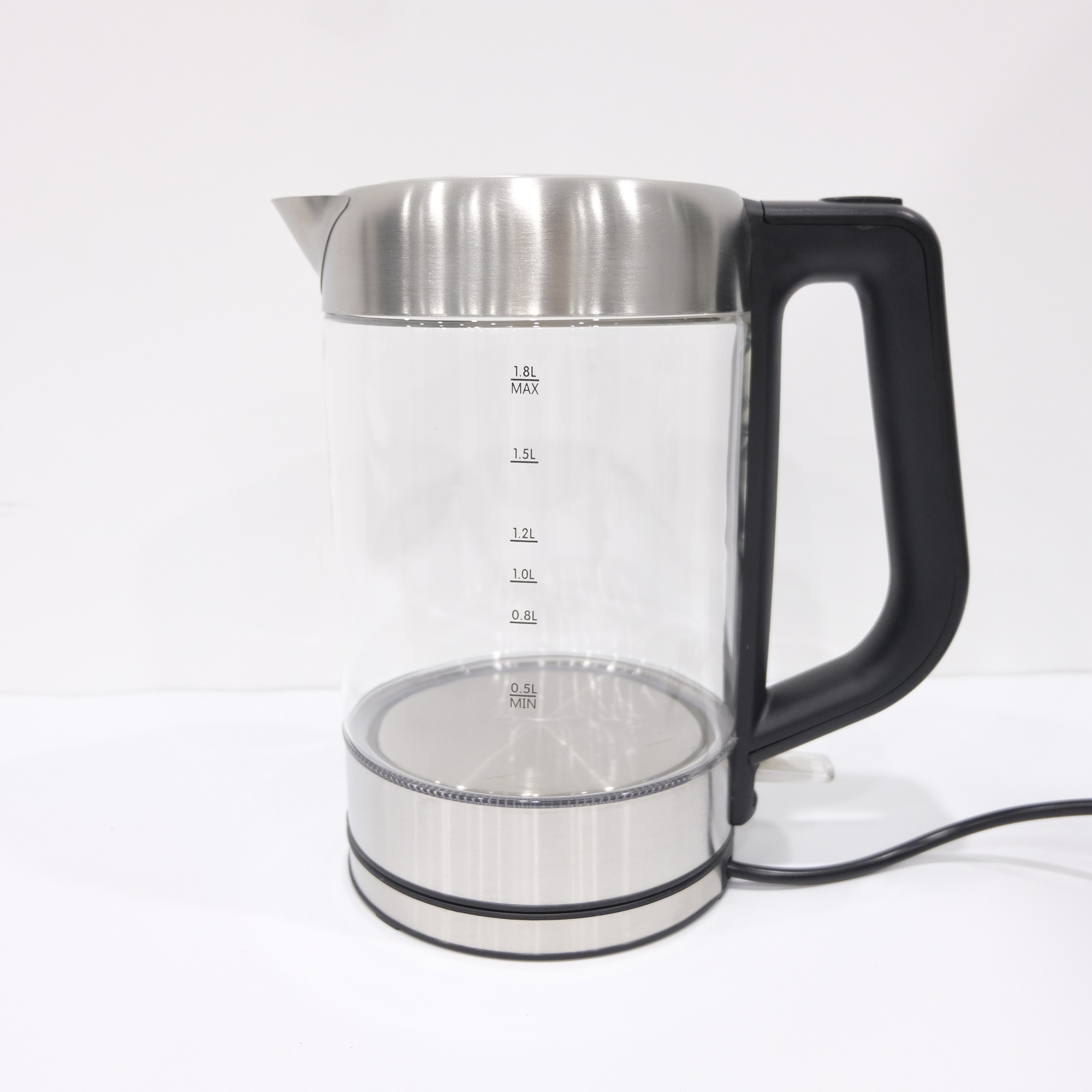 304 Stainless Steel High Quality Electric Glass Tea Kettle with Blue