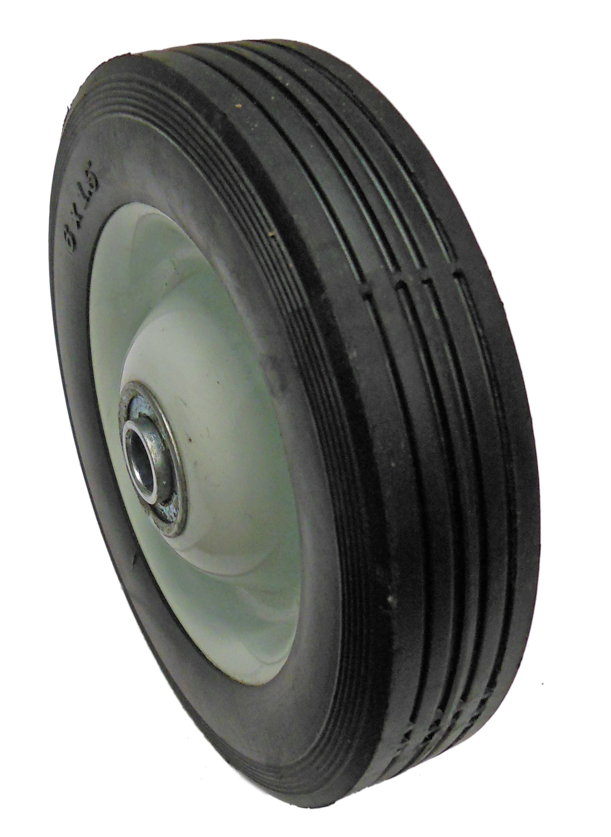 6" x 1.50" Flat Free Steel Wheel (1/2" Bearing) BMI Karts And Parts