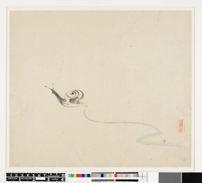 Snail, painted by Nishiyama Hoen, Edo Period, Japan The British