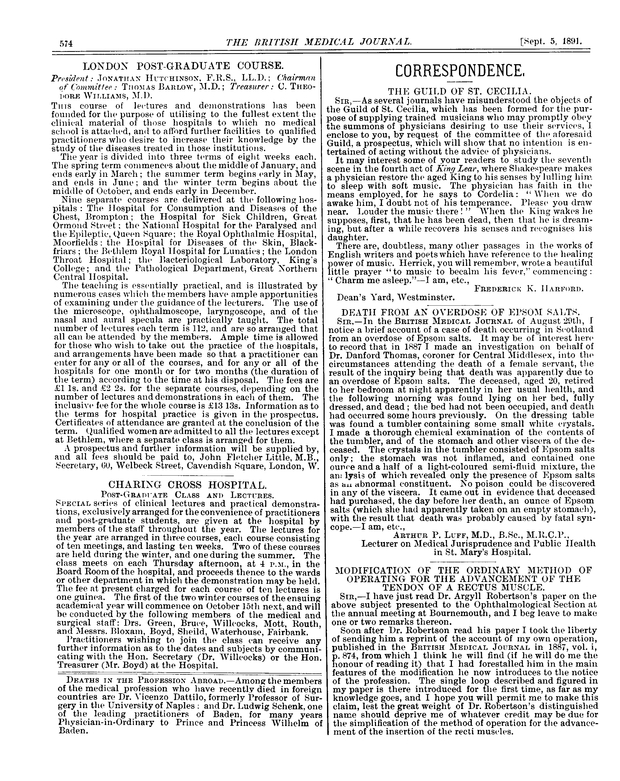 Death from an Overdose of Epsom Salts The BMJ