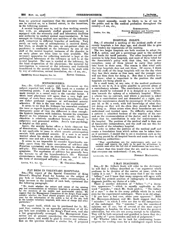 PAY BEDS IN VOLUNTARY HOSPITALS The BMJ