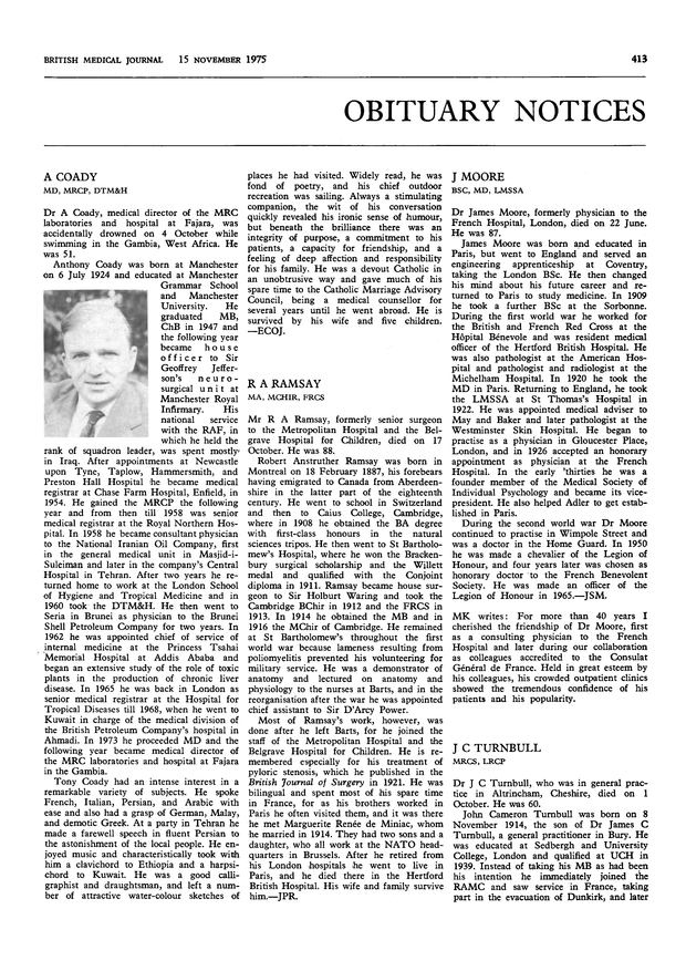 OBITUARY NOTICES The BMJ