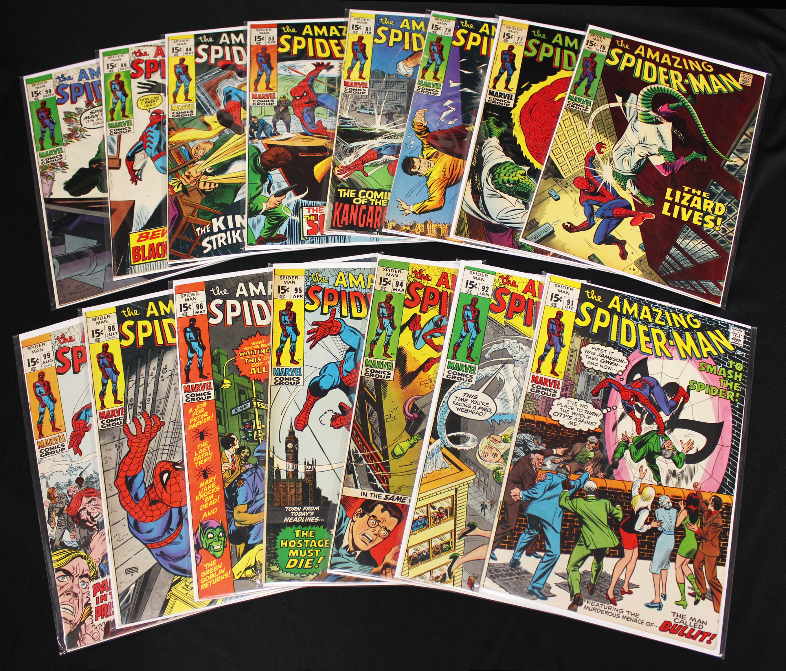 15 Different Amazing SpiderMan Comic books. VG to VF+ (76 99