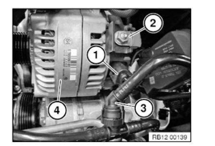 BMW X3 (F25) Service & Repair Manual - Alternator with drive and