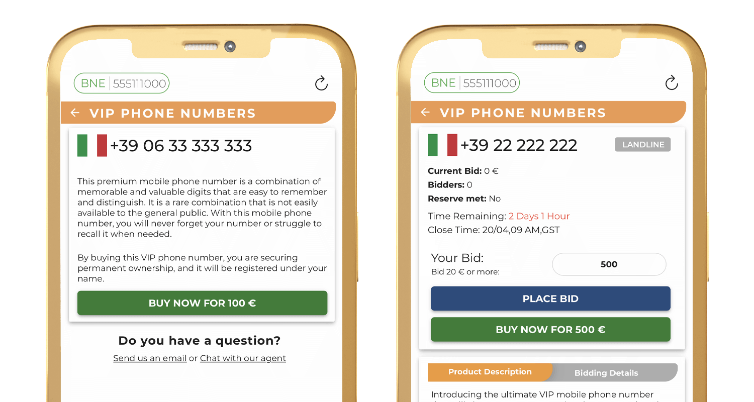 BNESIM VIP Phone Numbers