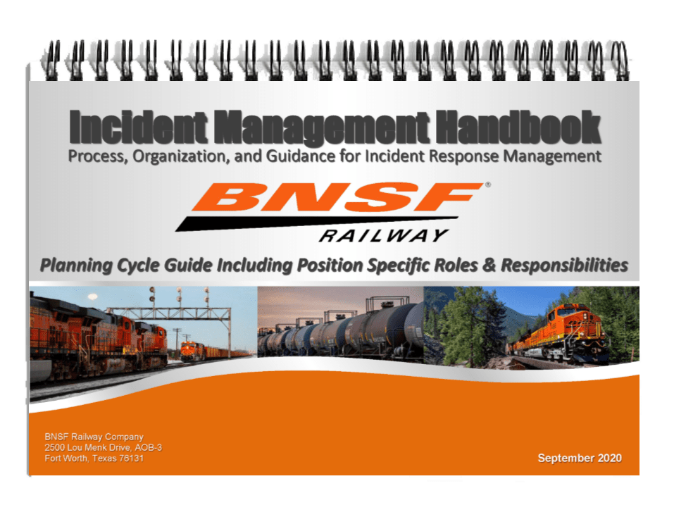 BNSF Hazmat Incident Management Handbook Request
