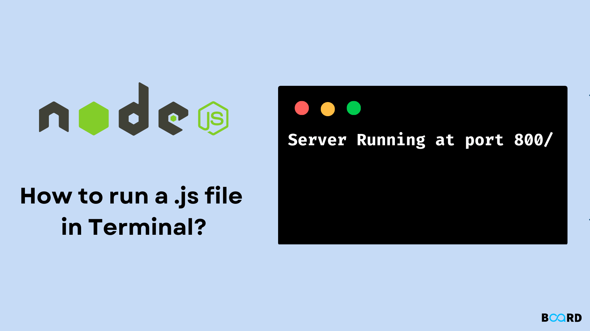 How to run a .js file in Terminal? Board Infinity