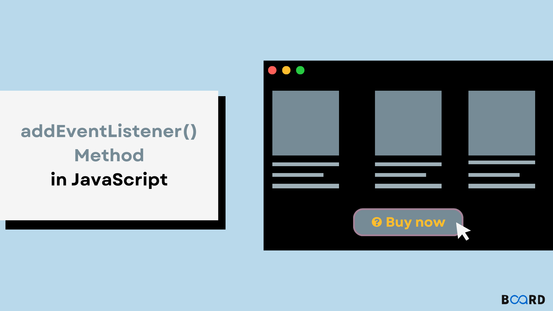 AddEventListener() in Javascript Board Infinity