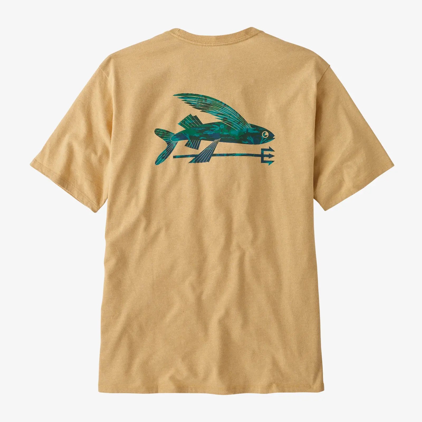 Patagonia Tee Flying Fish ResponsibiliTee Cliffs And Coves Conifer Green