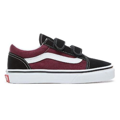 Vans Youth Old Skool Velcro Black/Burgundy