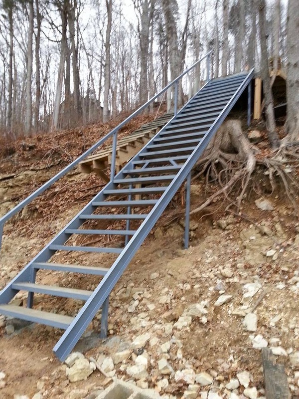 Steel Stairs with concrete treads/Norris Lake/Caryville, TN area