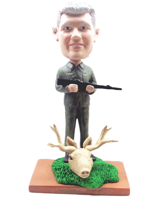 Custom Bobble Head Deer Hunter Male Bobblehead Gift Ideas For Men