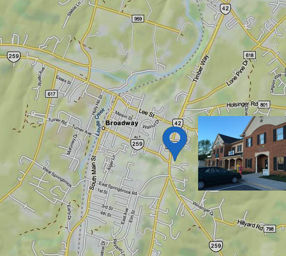 Location Dr. Bob Harris, DDS Broadway Virginia dentist