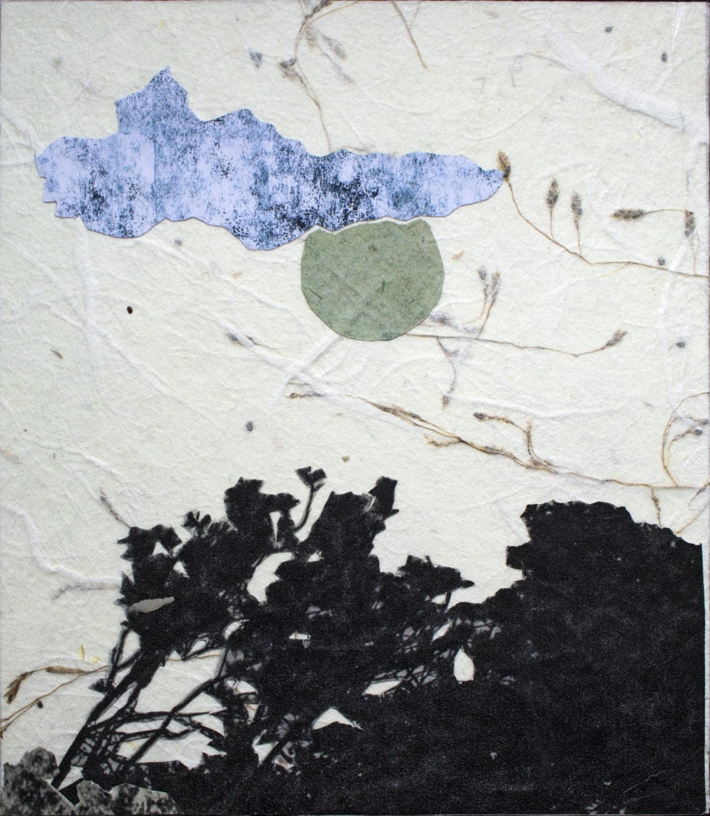 Carlo Duina, Alla luna ( G. Leopardi) - collage on paper, 2019