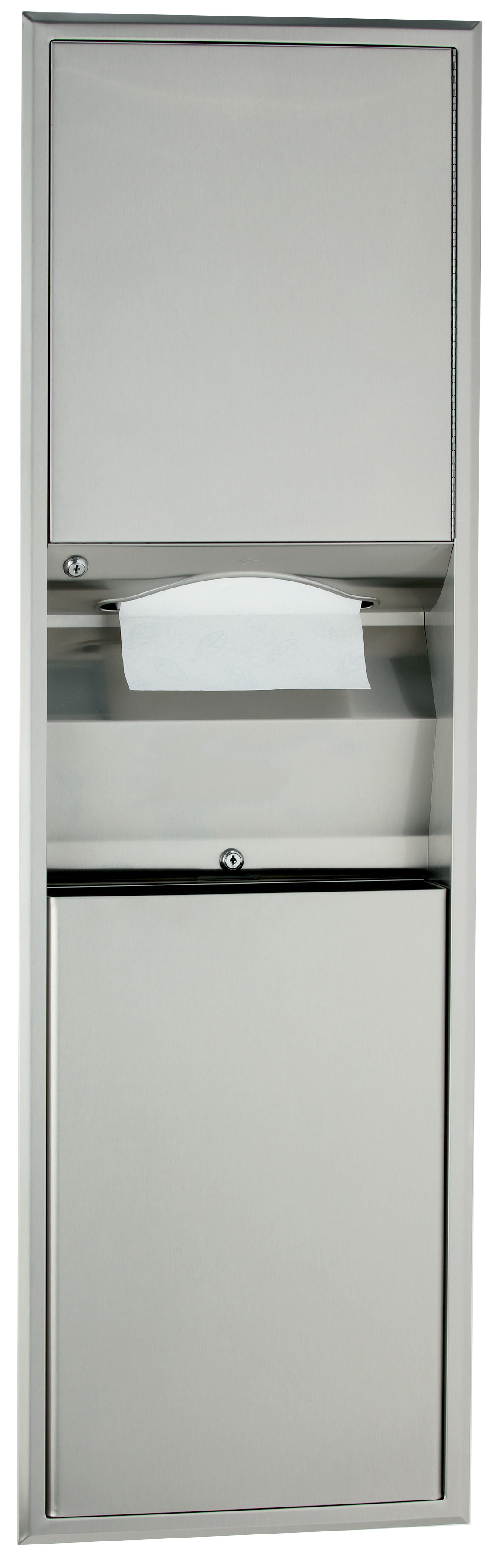 Recessed Convertible Paper Towel Dispenser/Waste Receptacle Bobrick