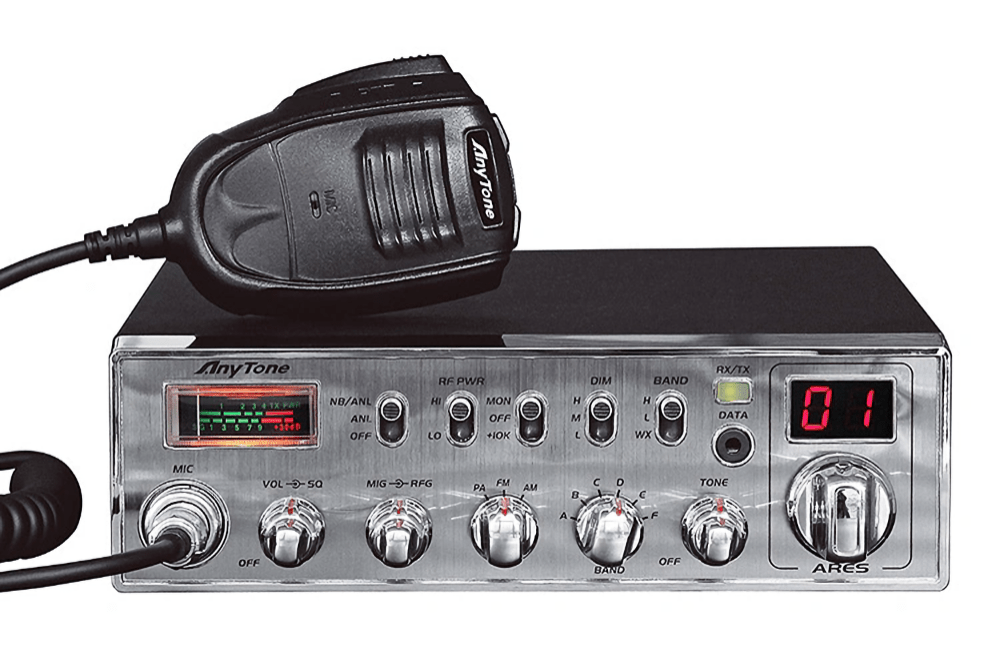 Anytone (ARES II) - All Mode, AM/FM/USB/LSB/PA/WX, Black, 10 Meter