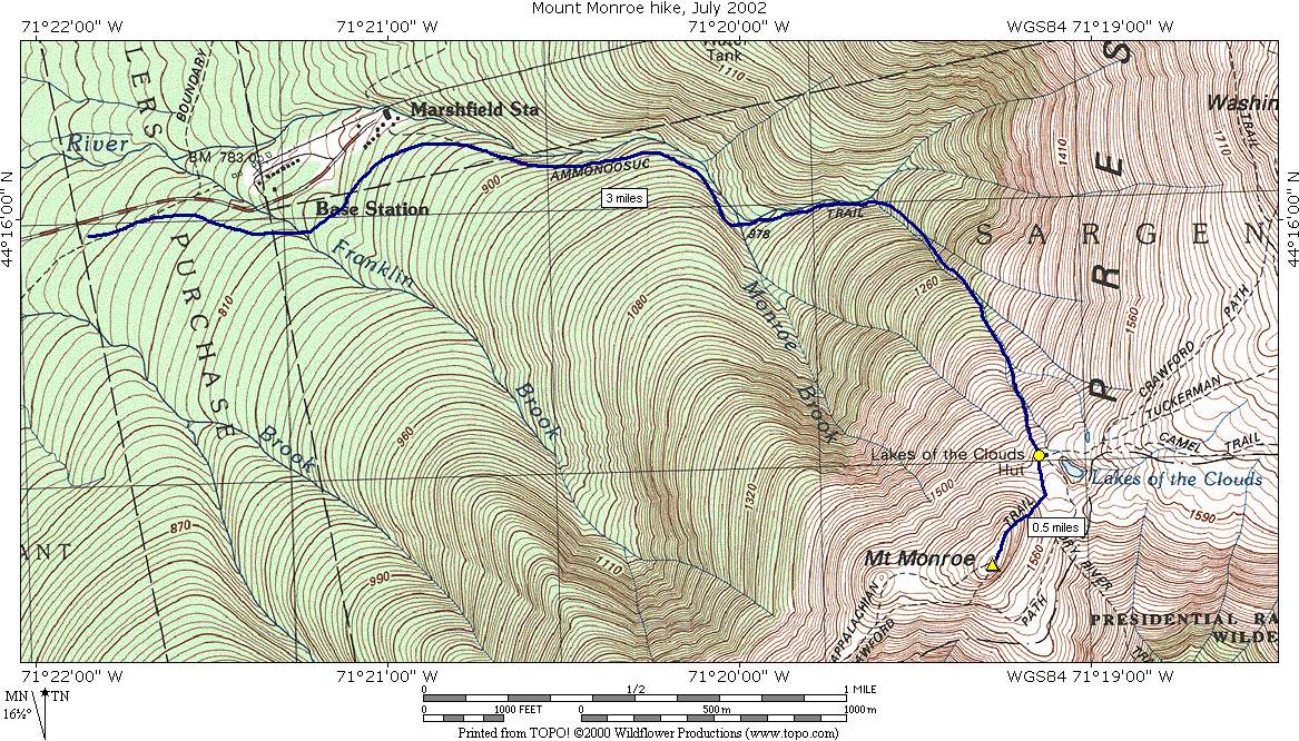A Day Hike on Mount Monroe New Hampshire's White Mountains