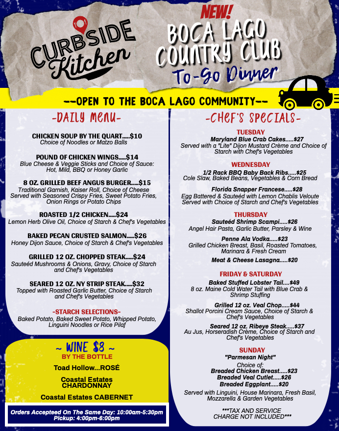 Boca Lago Country Club View Announcement 4/1/2020 Fixed Curbside