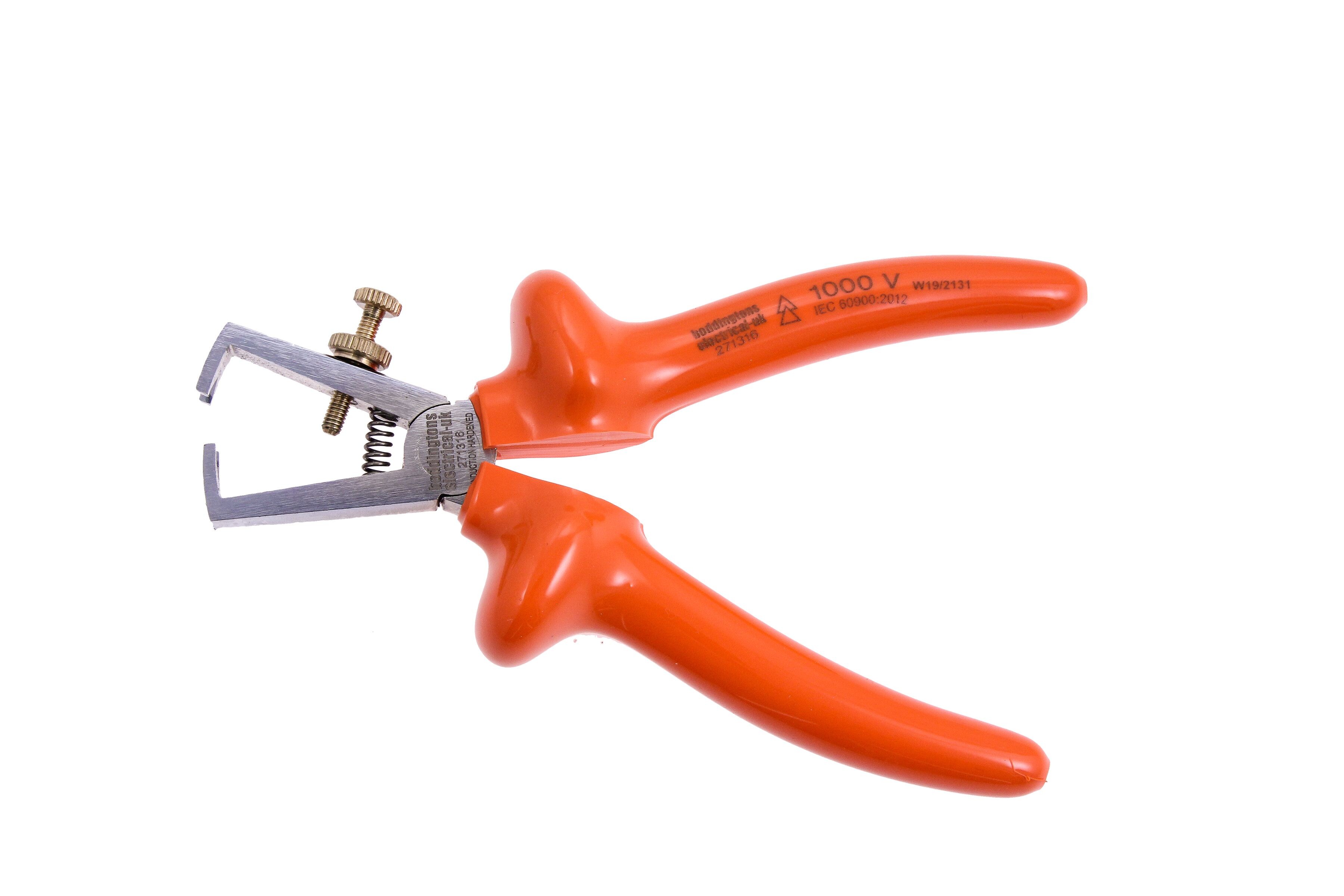 Boddingtons Electrical 271316 Insulated End Wire Stripping Pliers, 165